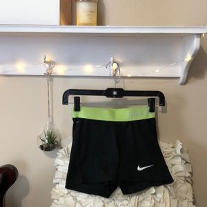 Black/Neon Nike Pro Spandex Shorts